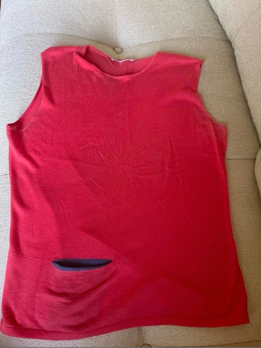 TSE Bright Red Sleeveless Knit Tank